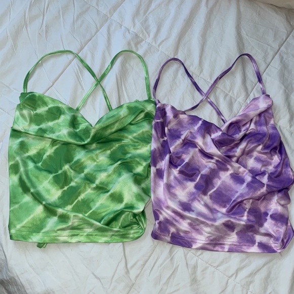 Tie dye lace up back cami top - Picture 5 of 5